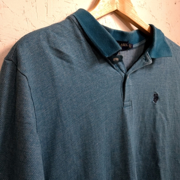 Polo Assn. | Men's Blue Polo Slim Fit Shirt - Picture 2 of 8